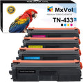 Compatible Toner Cartridge 4-Pack for Brother TN-433 TN-431 Printers Z583