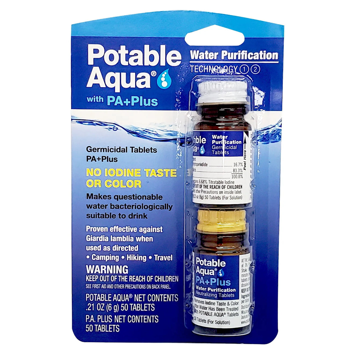 Water Purification Tablets, Two 50 Count Bottles R823562