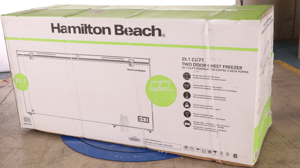 White Dual Door Chest Freezer O29665