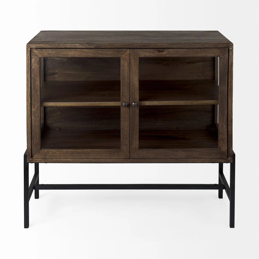 Rustic Two Door Shadowbox Cabinet P4347