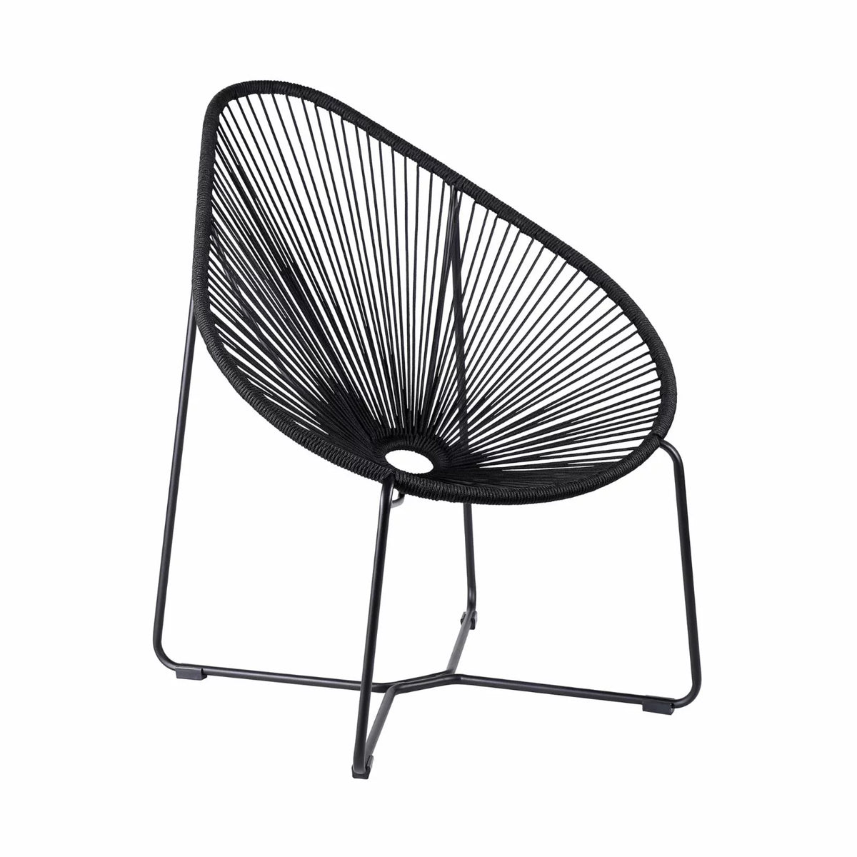 Green Black Fabric Lounge Chair G6516