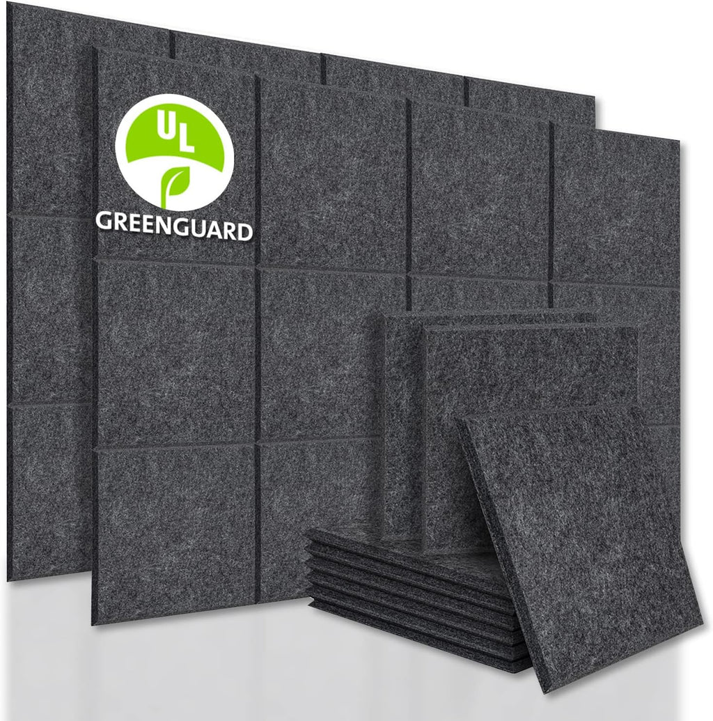 12x12 inch Light Gray Acoustic Panels 6 Pcs N760