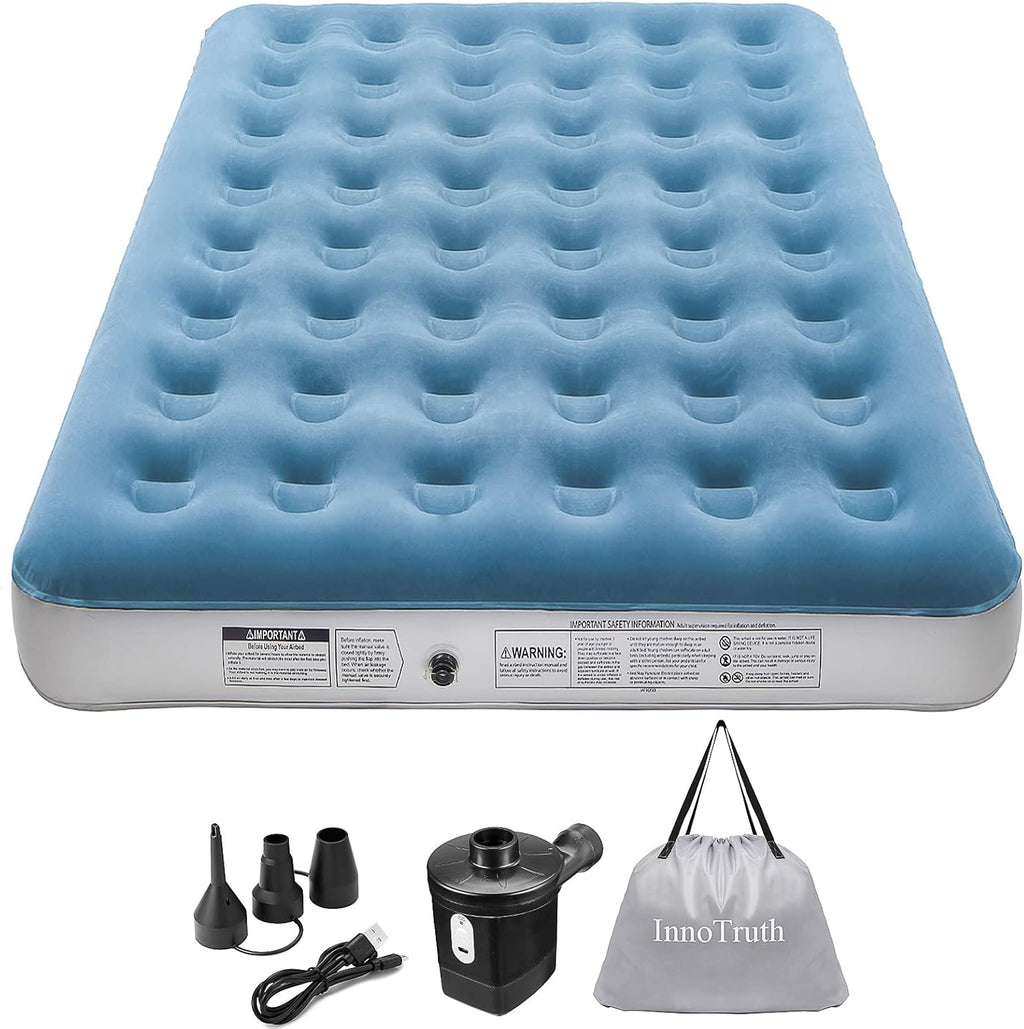 Pack of 2 Inflatable Air Mattress with Rechargeable Electric Pump D987154