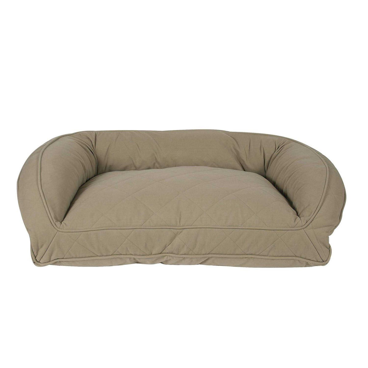 Quilted Microfiber Bolster Pet Bed V4849