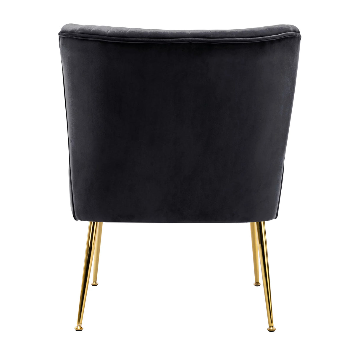 Black Tufted Velvet Accent Chair W1055
