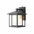 Black Outdoor Seeded Glass Dusk to Dawn Wall Lantern X766