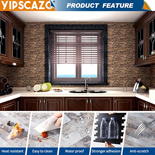 20 Sheets Peel and Stick Stone Metal Tile Backsplash (12'' X 12'') J8992