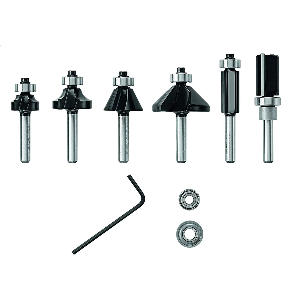 6 pc. Carbide-Tipped Router Bit Set J4940