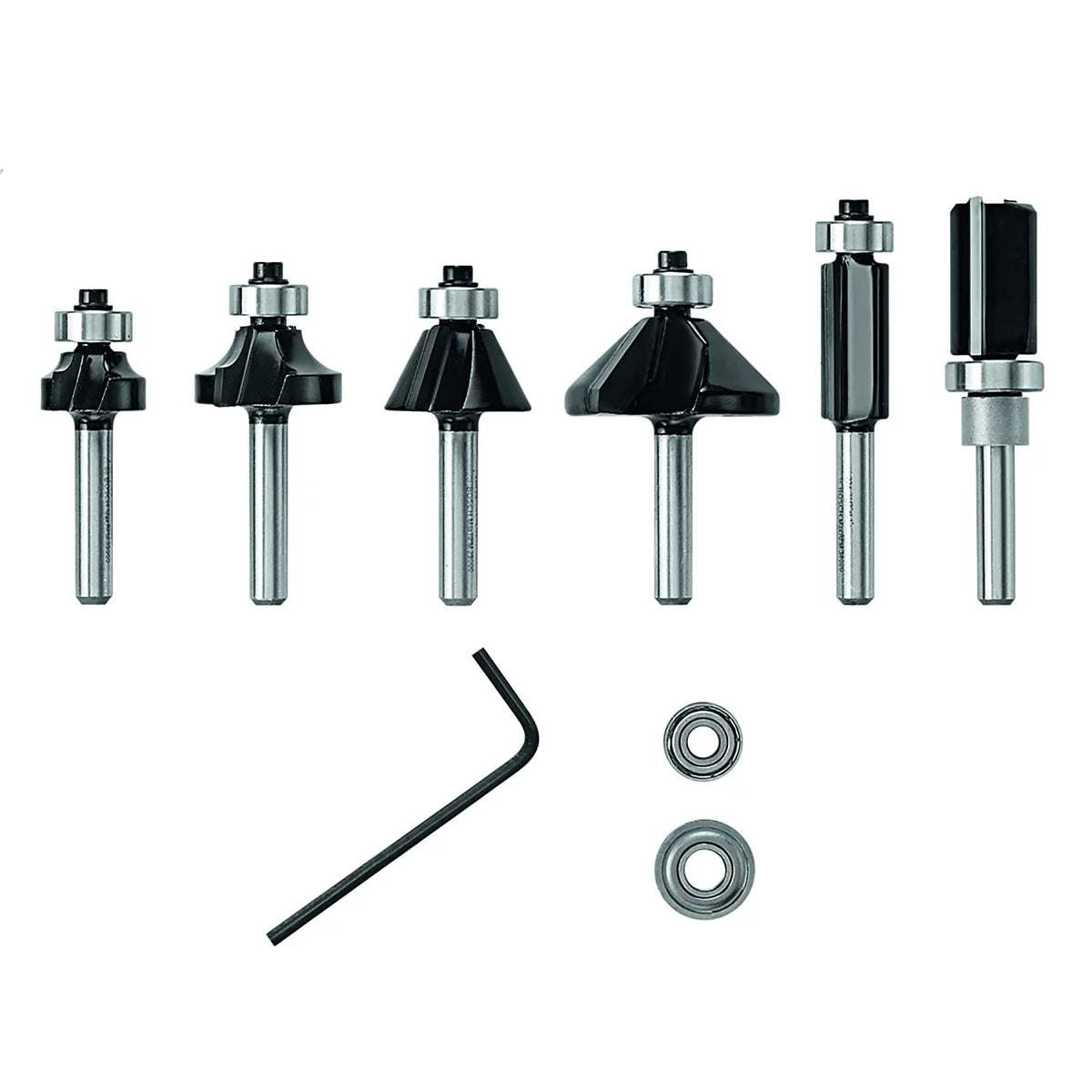 6 pc. Carbide-Tipped Router Bit Set J4940