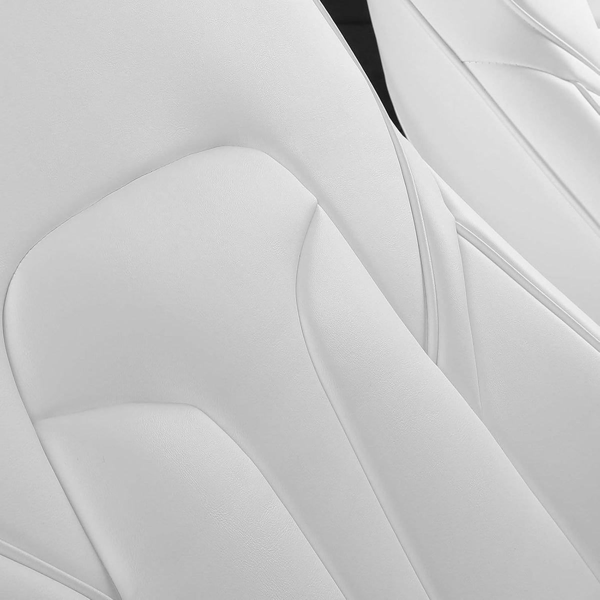 White Nappa Leather Car Seat Covers R265