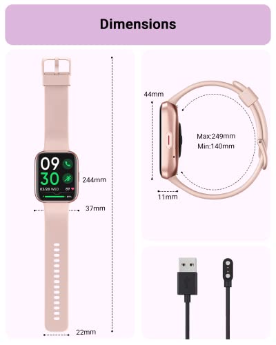 1.8" Touch Screen Smart Watch with Alexa Built-in, IP68 Waterproof M831