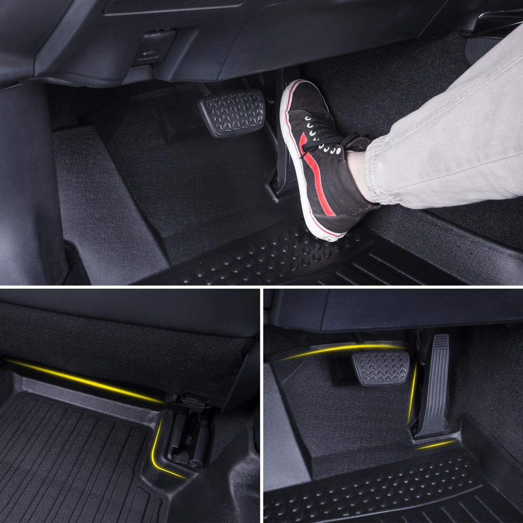 Black TPO Floor Mats Liners Front and Rear A8497
