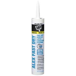 White Acrylic Latex Caulk with Silicone 10.1 oz 12 Pack U608