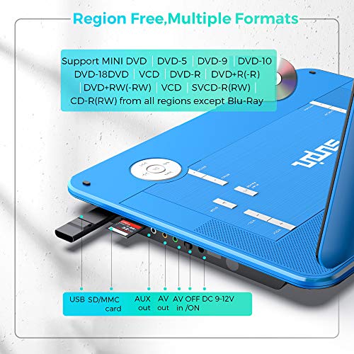 17.9" Portable DVD Player with 15.6" HD Swivel Screen, Black D886
