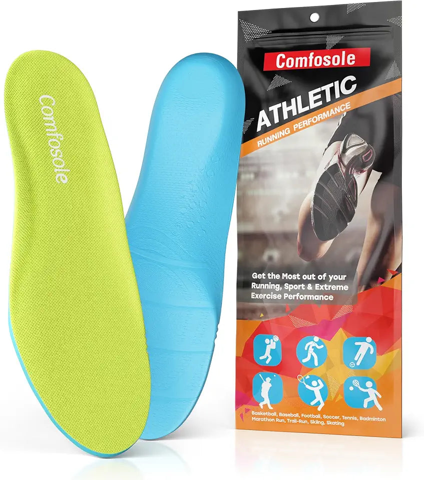 Athletic Insole Men Women Energy Return Cushioning Support Q815