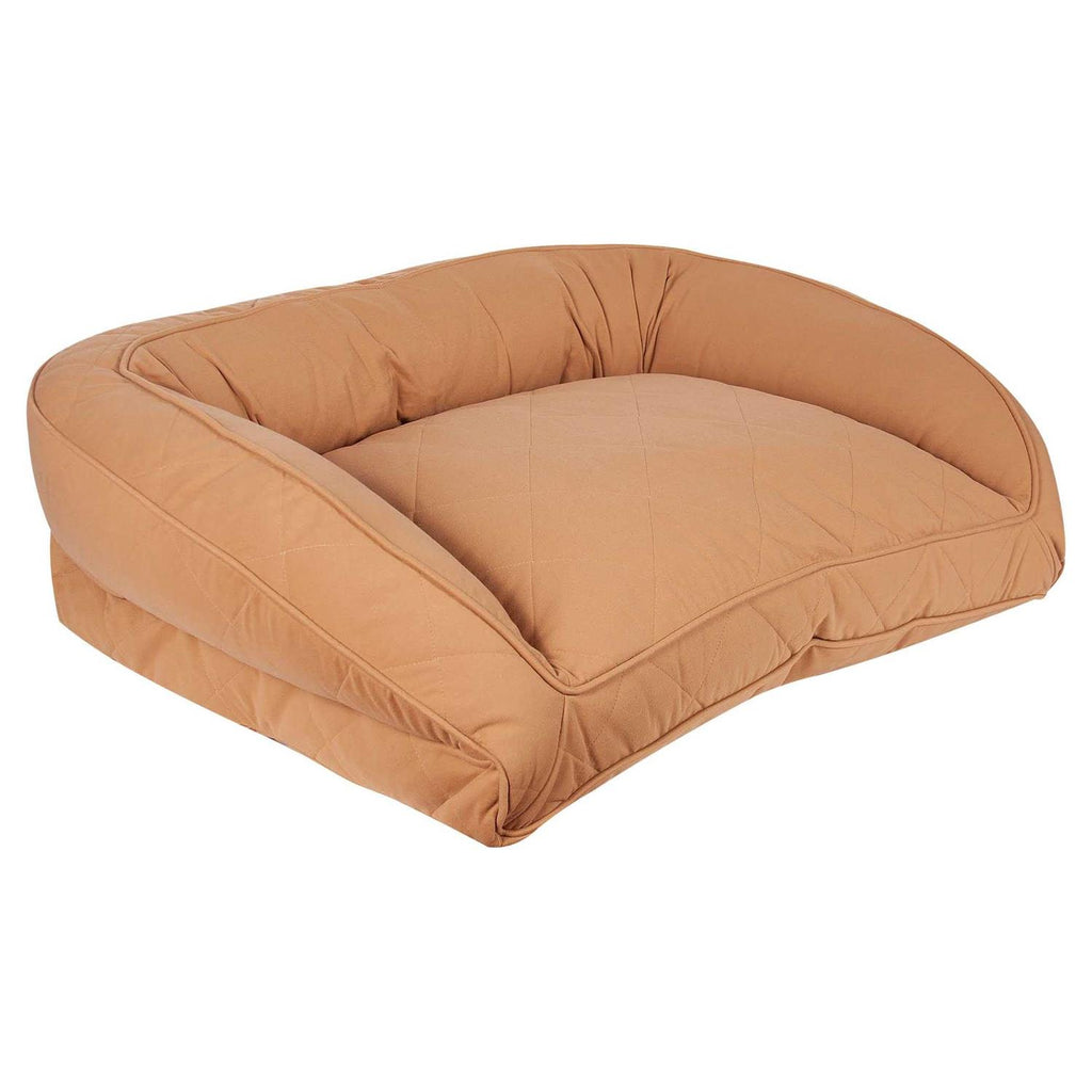 Quilted Microfiber Bolster Pet Bed V4849