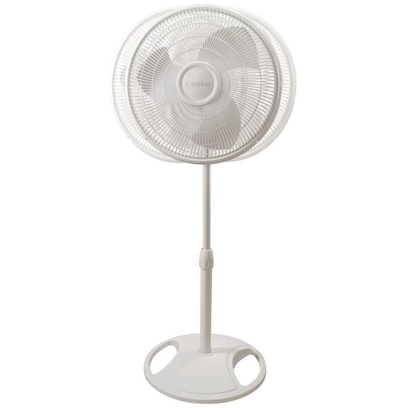 White 3 Speed Oscillating Pedestal Fan P665