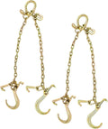 8" Medium J Hooks Chain Bridle with Grab Hooks 2' Legs (2 Pack) K8256