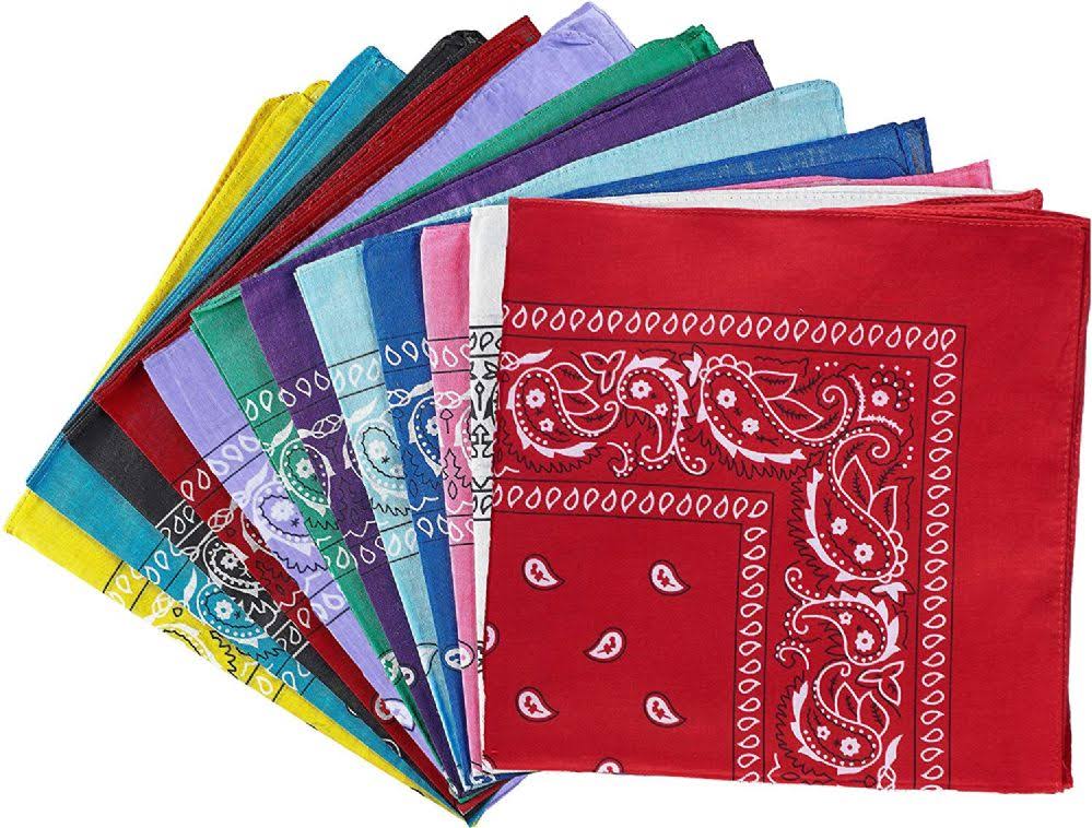 60 Bulk Assorted Cotton Bandana Mixed Prints A490448