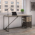 62" Industrial Writing Desk with Mobile File Cabinet N46800