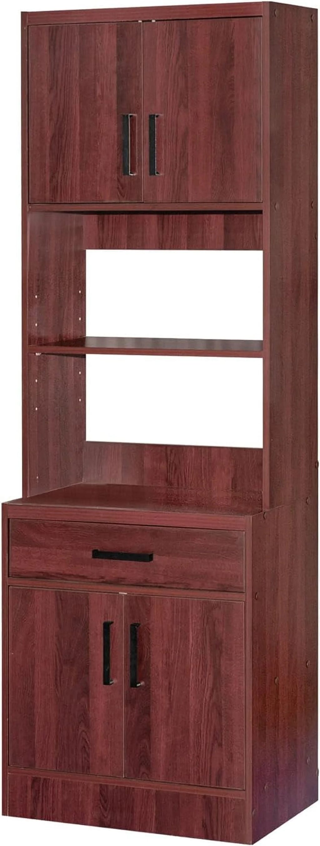 Tall Wooden Kitchen Pantry In Mahogany G454