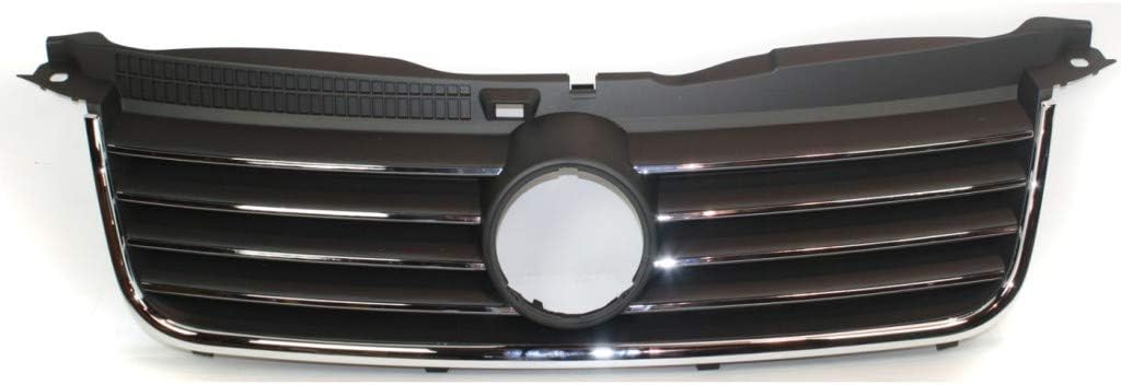 Black Shell & Insert Grille Assembly with Chrome Molding L6867