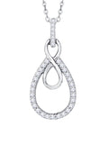 14K White Gold Diamond Infinity Pendant Necklace K4643