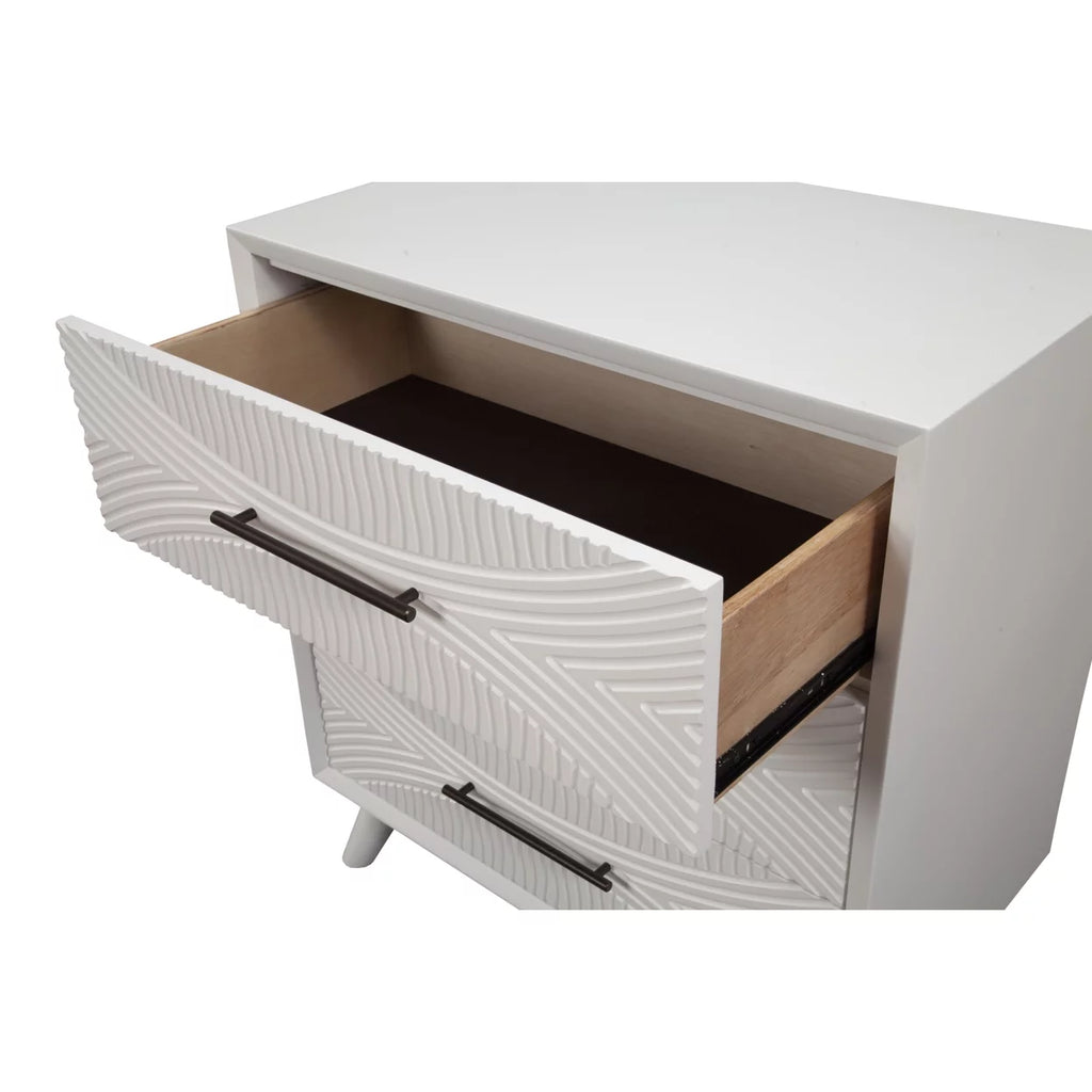 Three Drawers Mahogany Wood Small Chest with Splayed Legs S903
