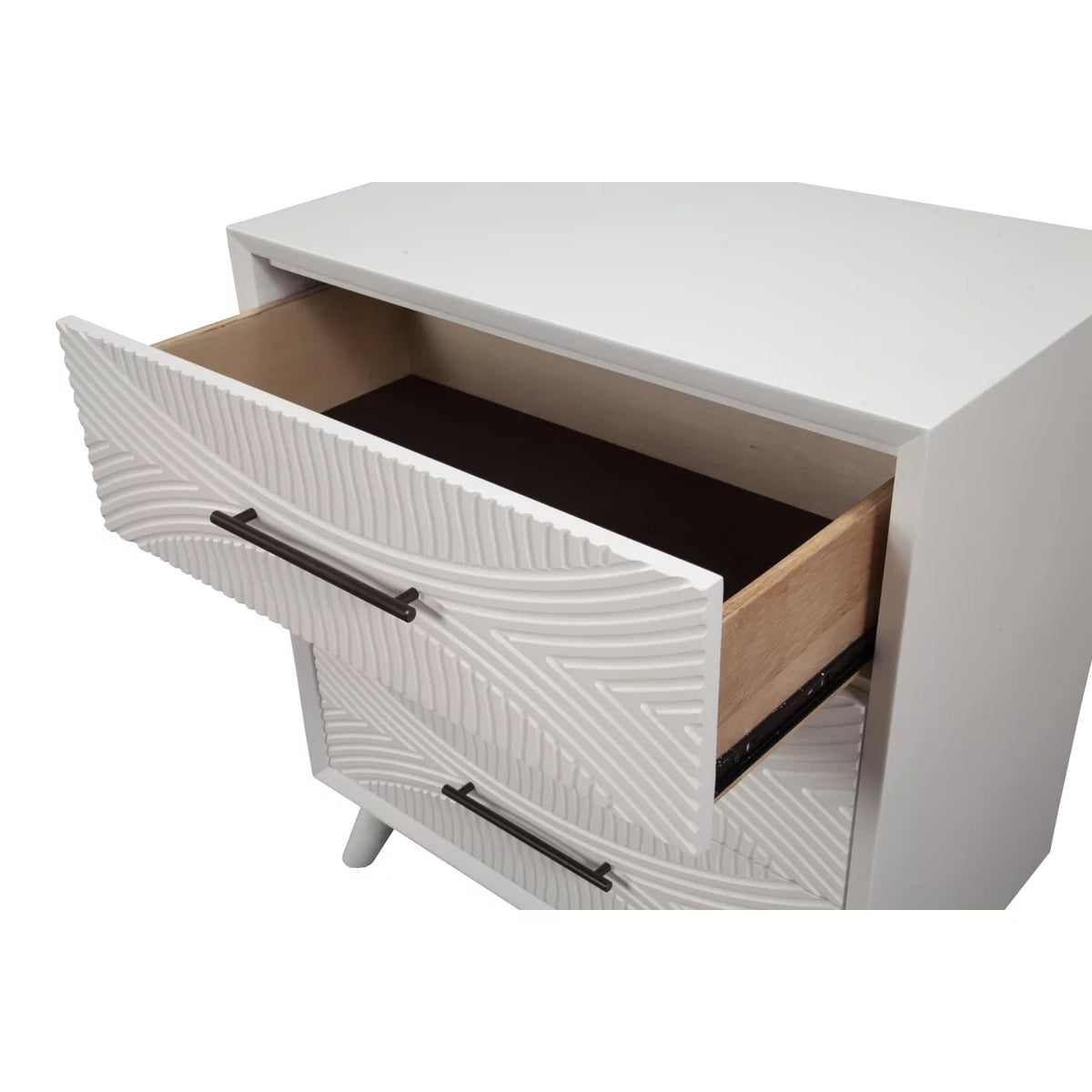 Three Drawers Mahogany Wood Small Chest with Splayed Legs S903