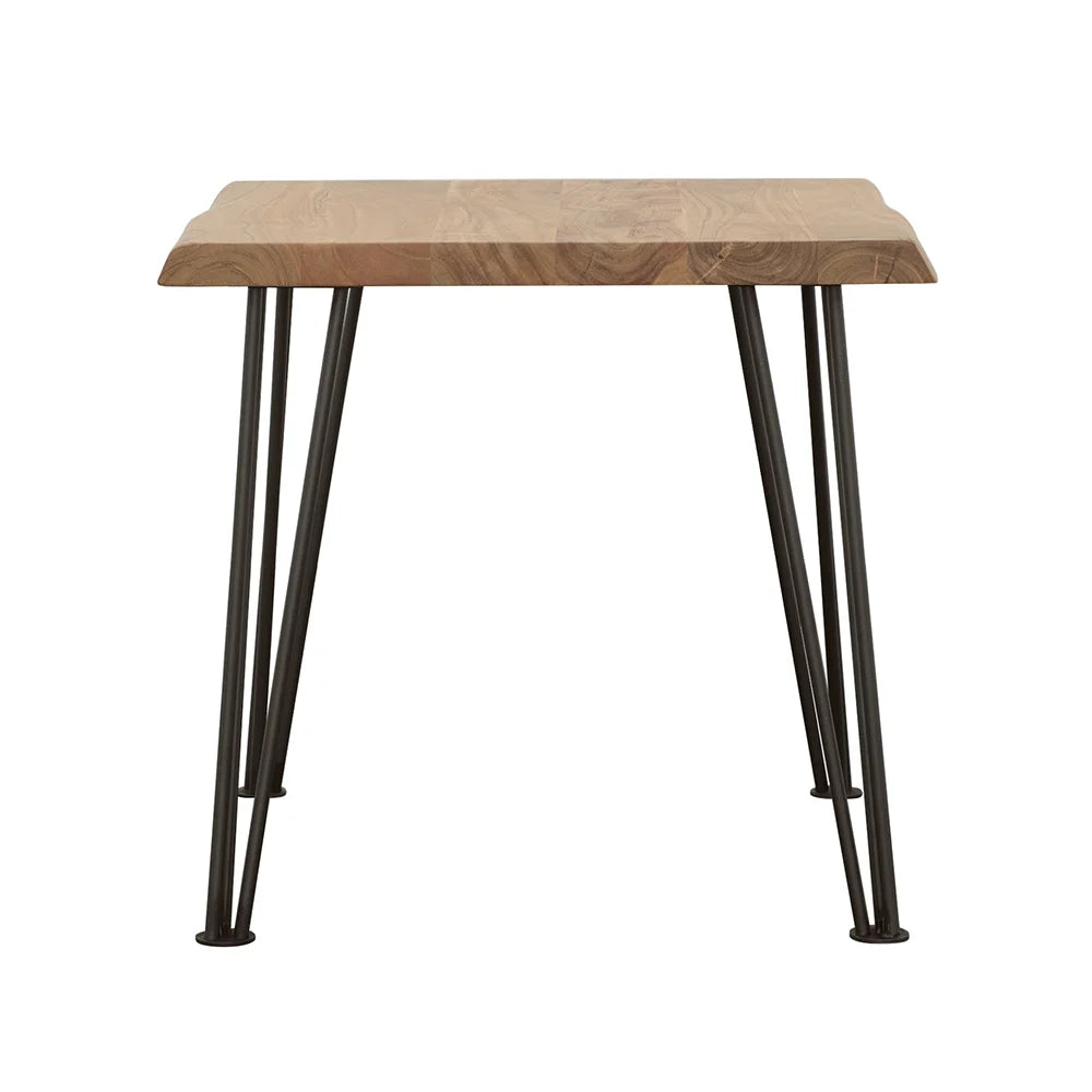 End Table with Hairpin Leg Natural and Matte Black U569530