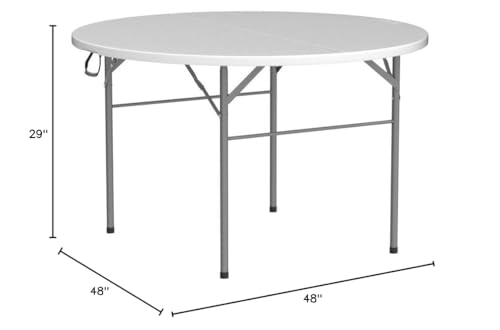 48" Round Bi-Folding Portable Plastic Table M5158