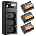 NP-FZ100 Battery and Three Slot Charger 3-Pack 2280mAh J6792