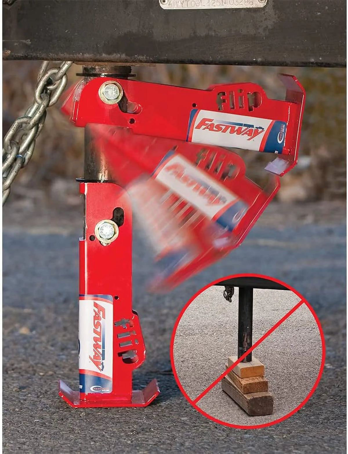 Zinc A-Frame Trailer Jack with 4" Flip Foot B208039