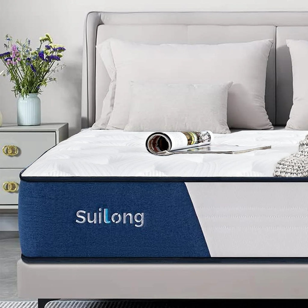 King Size 10 Inch Hybrid Memory Foam Innerspring Medium Firm Mattress O630