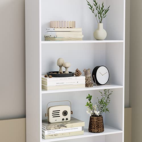 6-Tier Dark Gray Freestanding Bookcase and Bookshelf C453