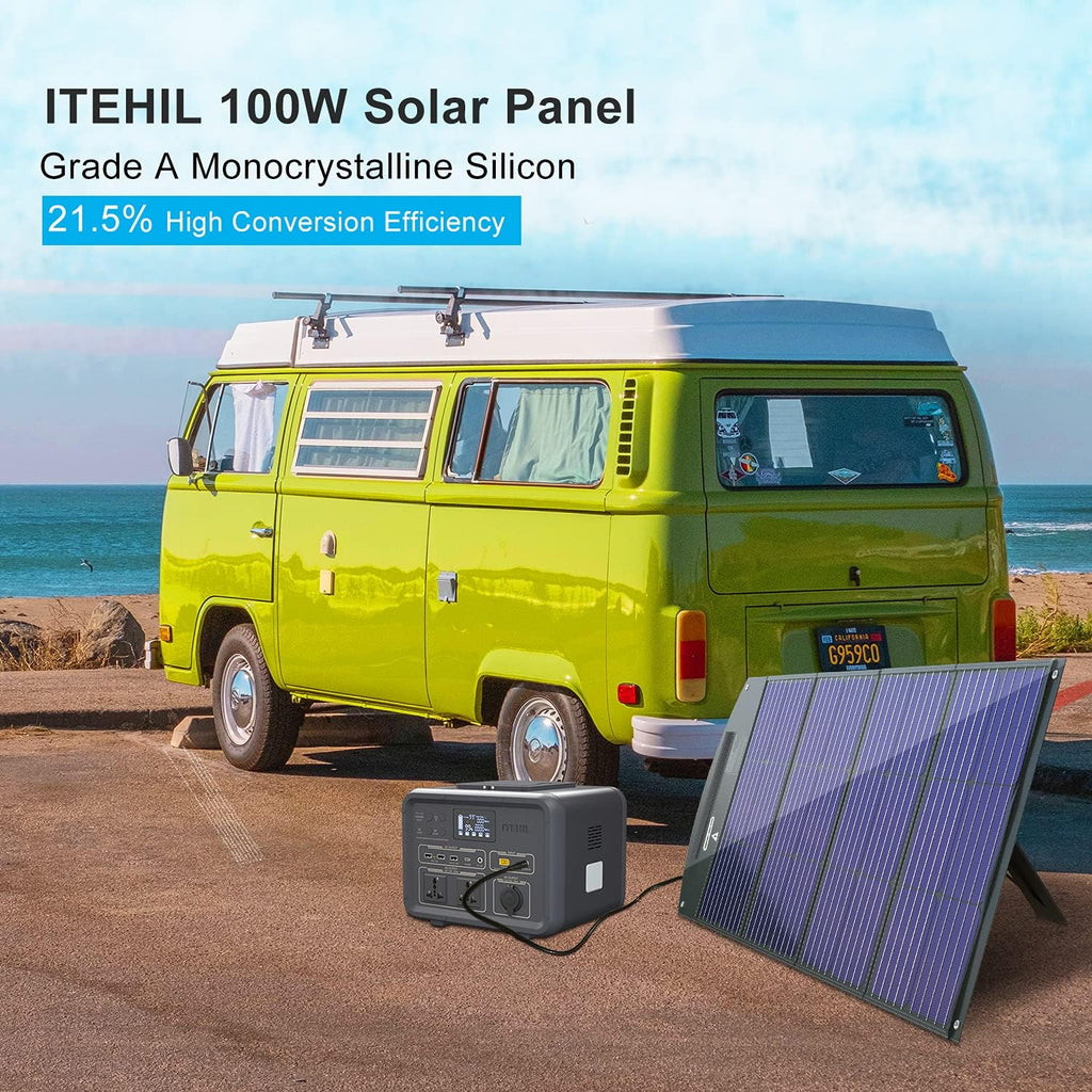 100W 18 Volt Monocrystalline Foldable Solar Panel with USB Output F89589