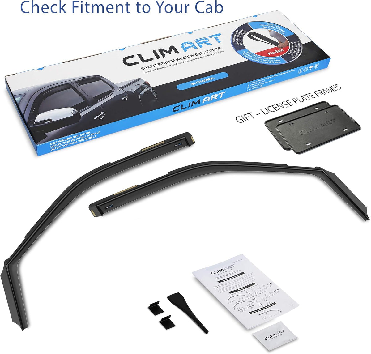 Dark Smoke In-Channel Window Deflectors for Ford F150 Regular Cab, Pack of 2 Z224