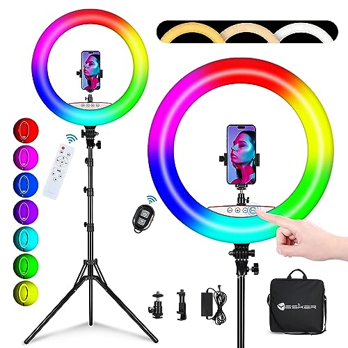 18 Inch RGB Ring Light with Tripod Stand and Phone Holder R4491