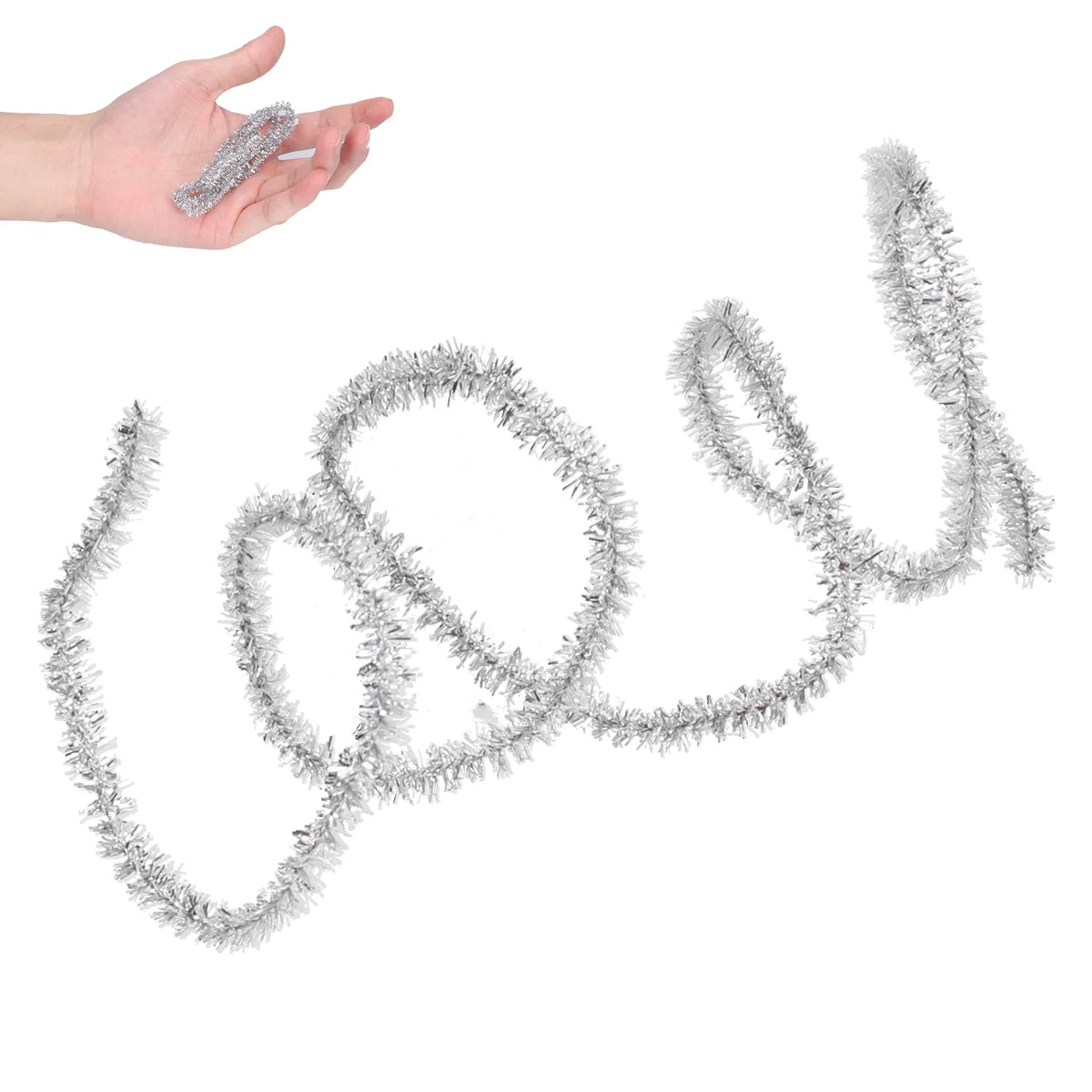 1:12 Dollhouse Christmas Tinsel Garland Miniature Metallic Foil Garland Decoration B66984