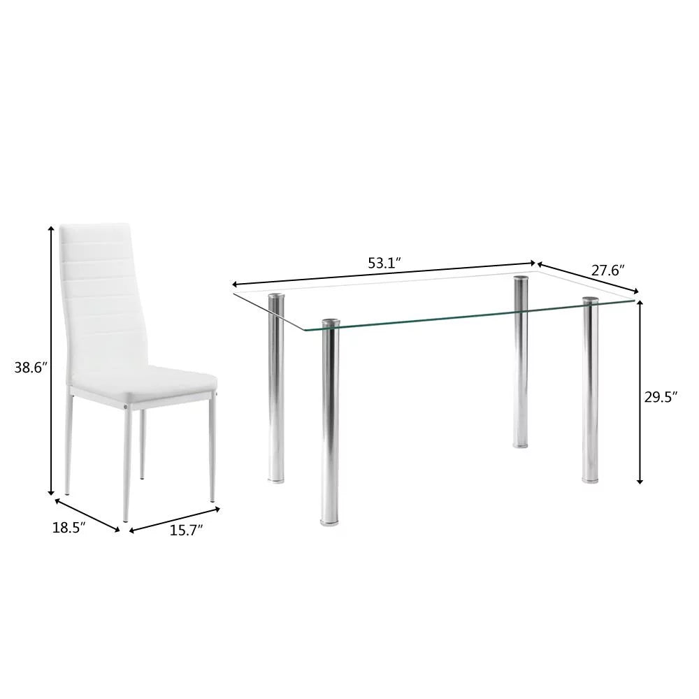 7 Piece Dining Table Set with 6 Chairs U194114