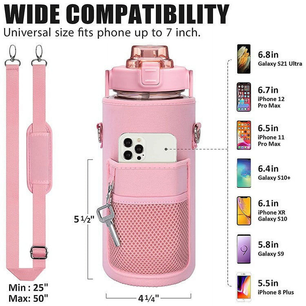 70 oz Tritan BPA-free Sports Bottle with Straw S98336