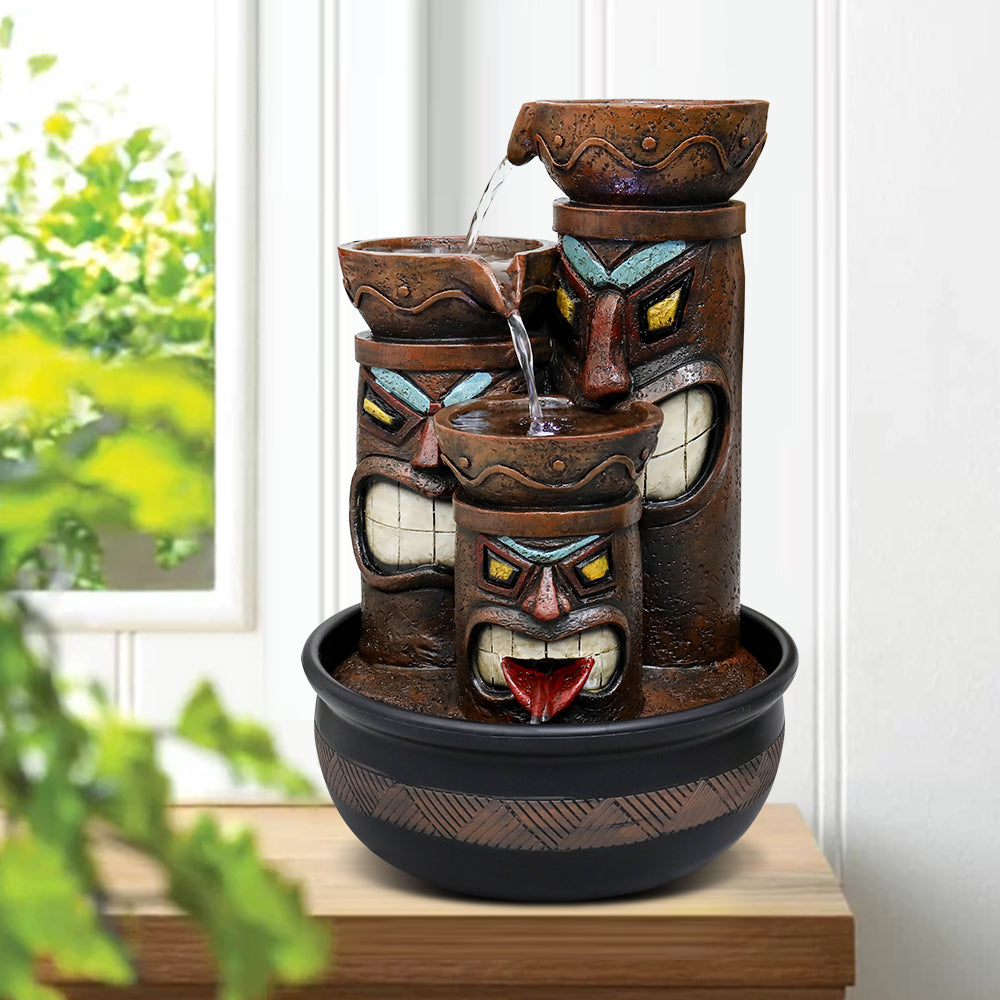 3-Tier Tabletop Water Fountain with Light Z93301
