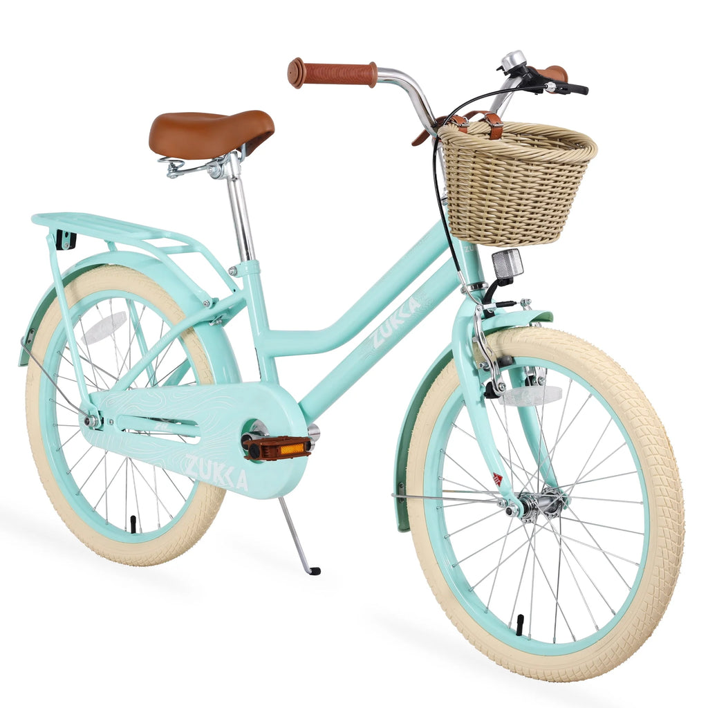 Kids Bike with Woven Basket White L16338