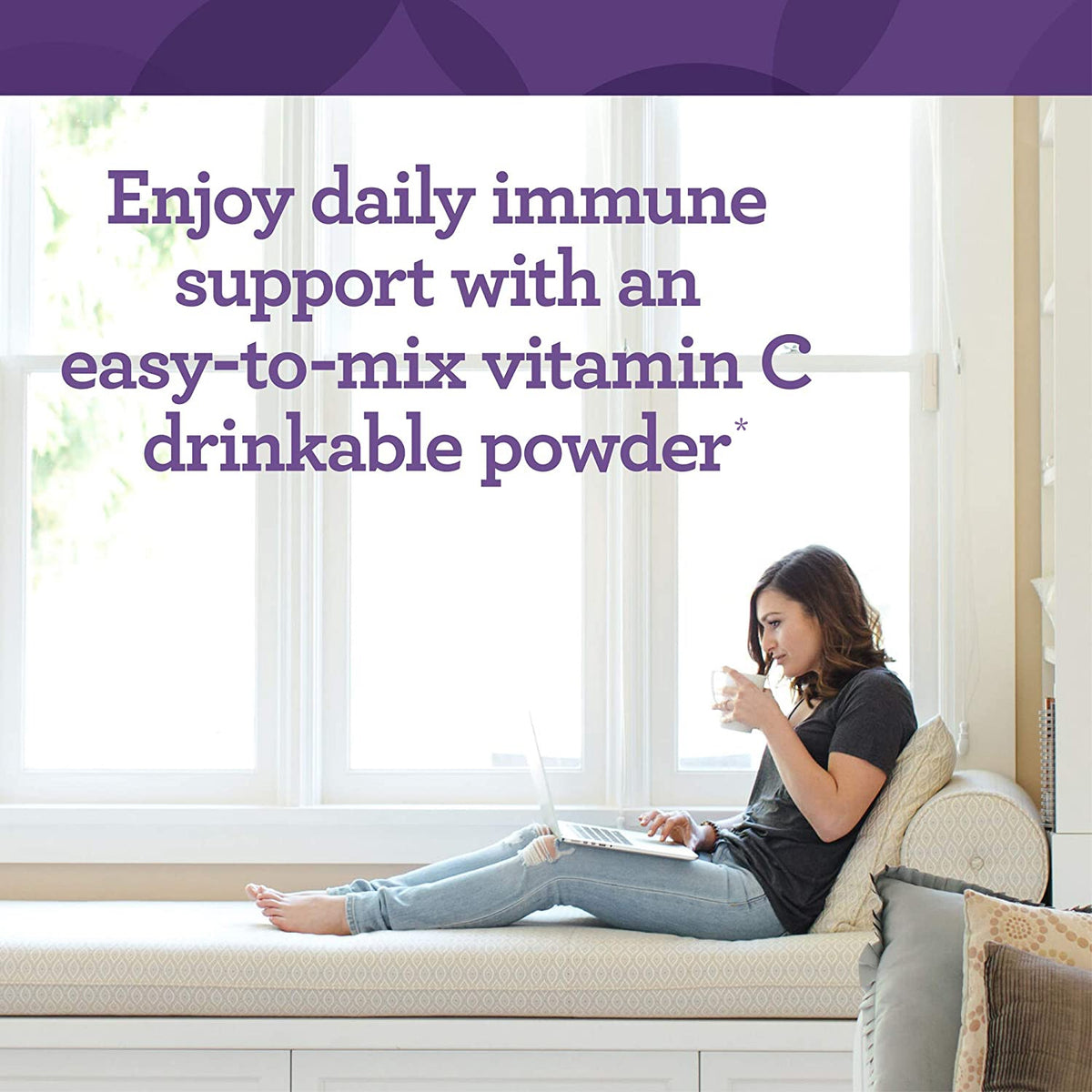 C Complete Powder Antioxidant Vitamin C Supplement Vegetarian Non-GMO 2.96 Oz. 30 Servings H721546