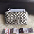 Silver Medium Size Lambskin Leather Flap Bag H921063