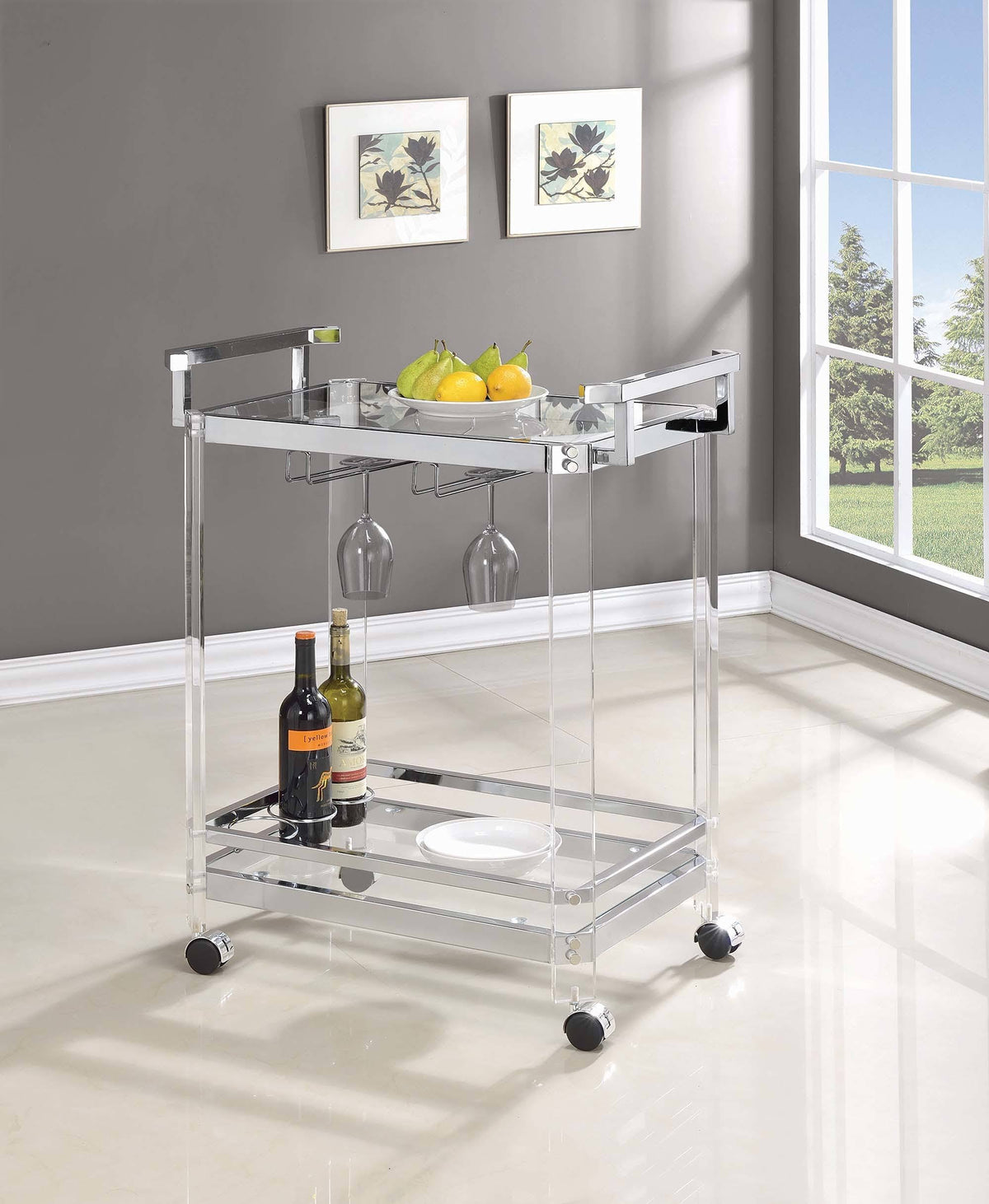 Clear Serving Cart E8126