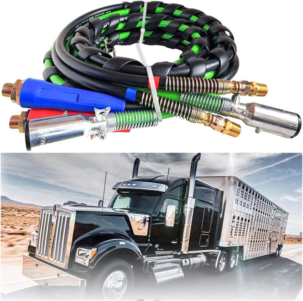 12 Ft 3-in-One Rubber Wrap Set Air Hose Electrical Cable Wrap Z67040