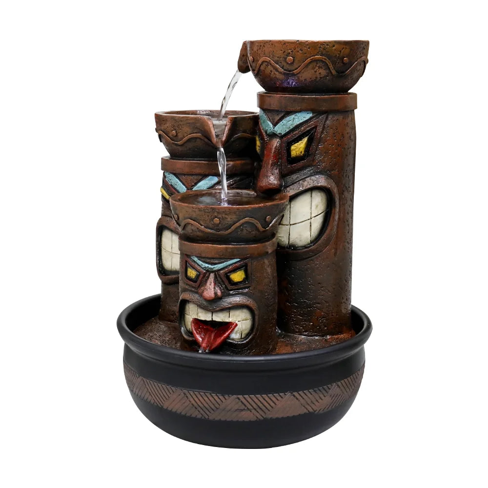 3-Tier Tabletop Water Fountain with Light Z93301