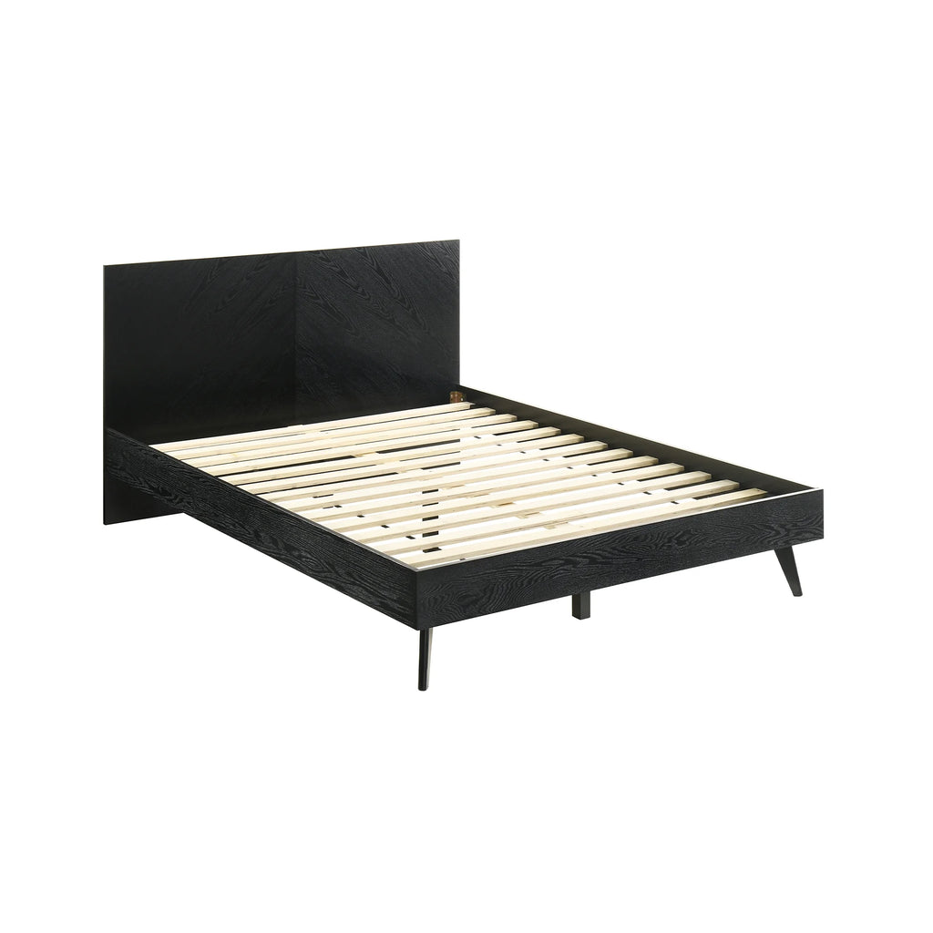 Queen 4 Piece Wood Bedroom Set Black O26575
