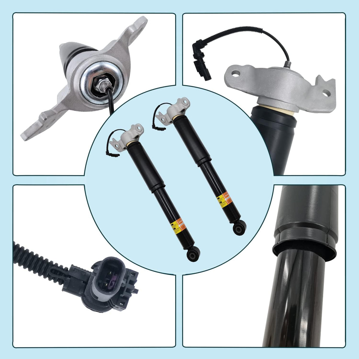 Pair Rear Left Right Shock Absorbers with Upper Mount Assembly N36181